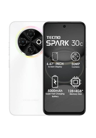 Tecno Spark 30C 8 GB 256 GB Orbit Beyaz Teşhir