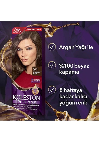 Koleston Intense Saç Boyası 5/1 Ekstra Küllü Kahve - Salon Kalitesi