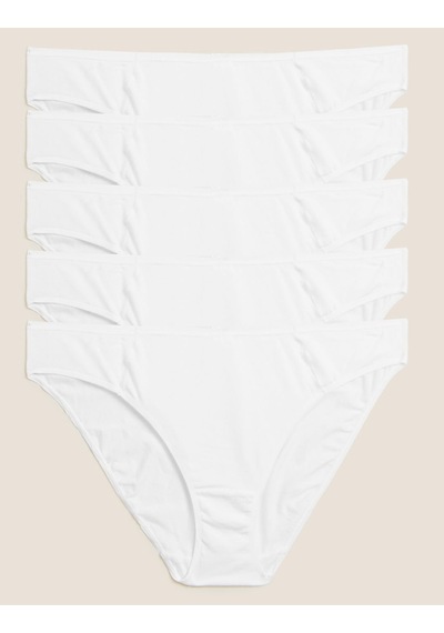 Marks & Spencer 5'li Dikişsiz Bikini Külot Seti T61004287 Beyaz