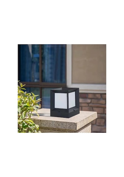 Zerpa Dekoratif Küp Set Üstü Bahçe Aydınlatma Armatürü - Siyah - Pc Gövde - Ip54 - Zrf-13350