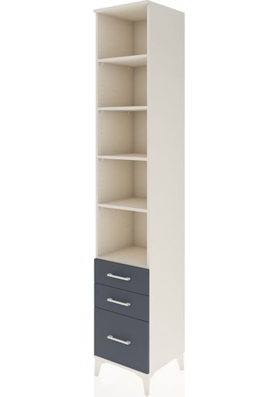 Hyperion Dolap 5 Raflı 3 Çekmeceli 44x44x243 Aytaşı-antrasit Aytaşı