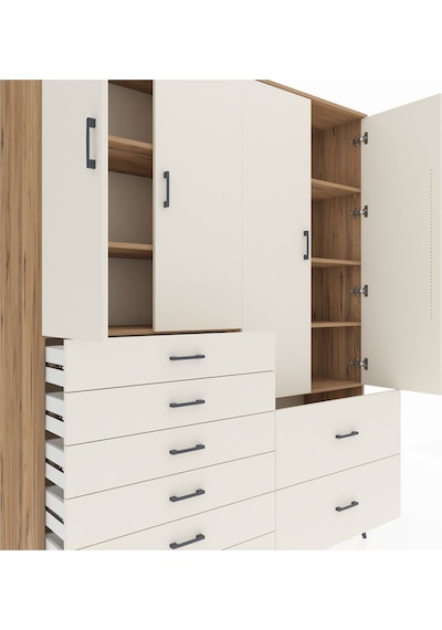 Hyperion Gardrop 7 Raflı 8 Çekmeceli 4 Kapaklı 176x44x221 Çam-aytaşı Aytaşı Hyperion Gardrop 7 Raflı 8 Çekmeceli 4 Kapaklı 176x44x221 Çam-aytaşı Aytaşı