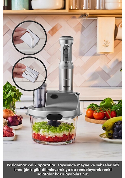 Karaca  Mastermaid Prosteel Uzun Blender Ayaklı 6 Bıçaklı 2500 W Cam Mutfak Robotu