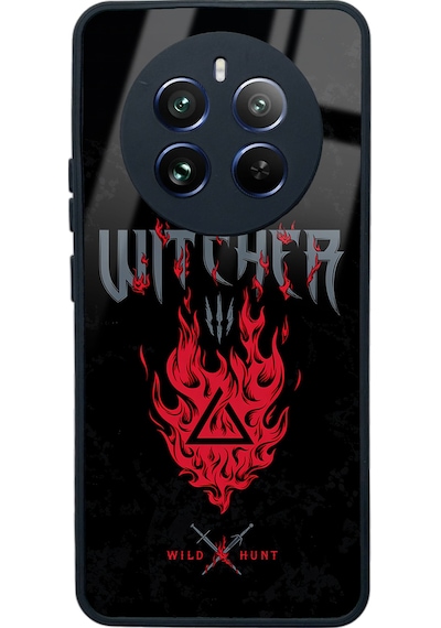 Oppo Realme 12 Pro Witcher 3 Fire Tasarımlı Glossy Telefon Kılıfı Çok Renkli