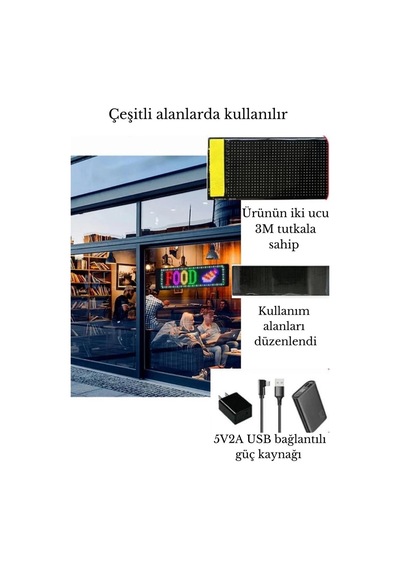 Kişiselleştirilebilir Matrix Car Led Ekran 60x12cm
