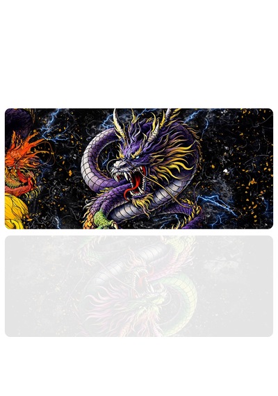 90x40 Cm Ejderha Desenli Oyuncu Gaming Mouse Pad Kaymaz Kauçuk Taban Fare Altlığı Xxl Mousepad Drake Serisi 005