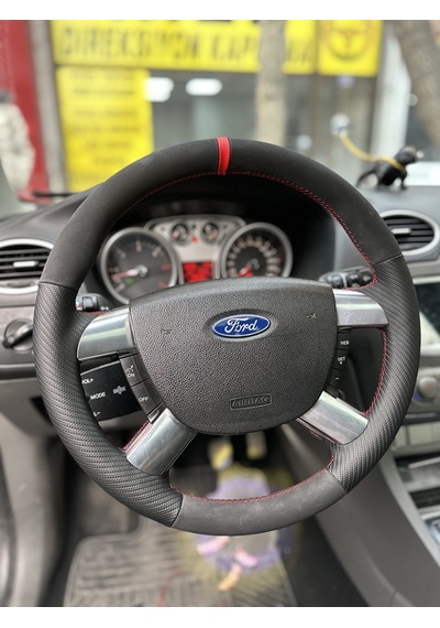 Ford Focus 2.5 Araca Özel Direksiyon Kılıfı Deri Sökülüp Yapılma