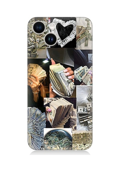Apple Uyumlu iPhone 14 Para Ve Aşk Desenli Silikon Kılıf Silikon