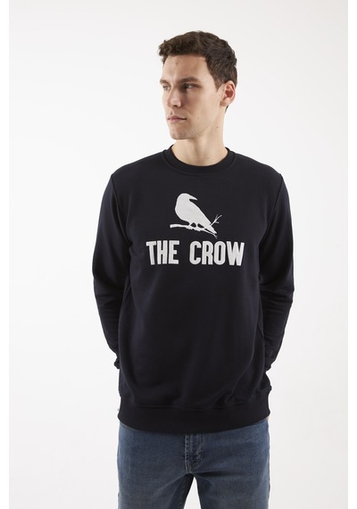 The Crow Zoom Lacivert O-yaka Sweatshırt Lacivert