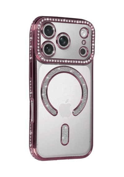 Apple iPhone Uyumlu   17 Pro Max Joke Simli Magneticsafe Kılıf - Pembe