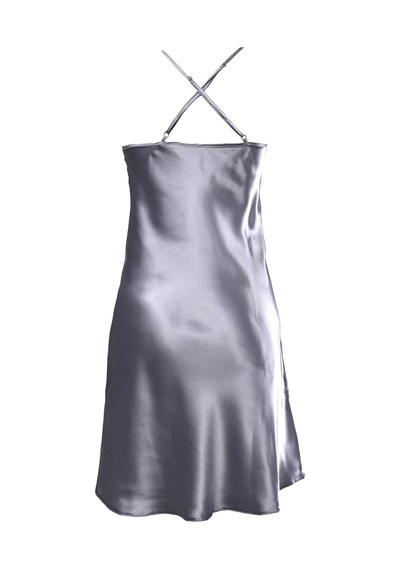 Pierre Cardin İp Askılı Dantelli Saten Gecelik 001 Bordo L S L