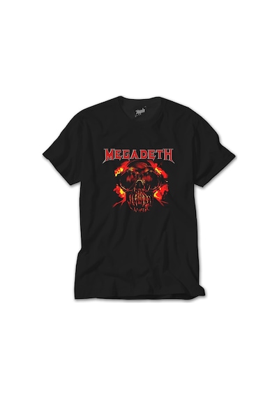 Megadeth Burn Skull Siyah Tişört Siyah