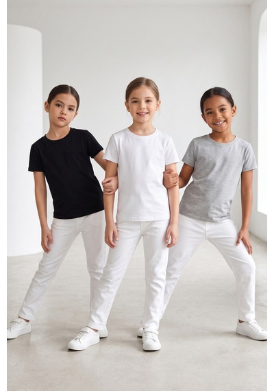 Kiagu Kız Erkek Çocuk Basic Tişört 3'lü Set Pamuklu Kısa Kollu Çocuk Tişört 2-13 Yaş T-shirt 3'lü Set10 Kiagu Kız Erkek Çocuk Basic Tişört 3'lü Set Pamuklu Kısa Kollu Çocuk Tişört 2-13 Yaş T-shirt 3'lü Set10