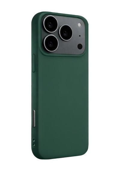 Apple Uyumlu iPhone 17 Pro Max Uyumlu Nano İçi Kadife Silikon - Koyu Yeşil