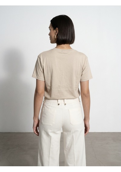 Dilvin 32847 Lyocell Karışımlı V Yaka T-shirt-taş