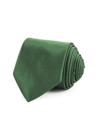 Tudors Klasik Mendilli Kendinden Desenli Erkek Kravat - Yeşil