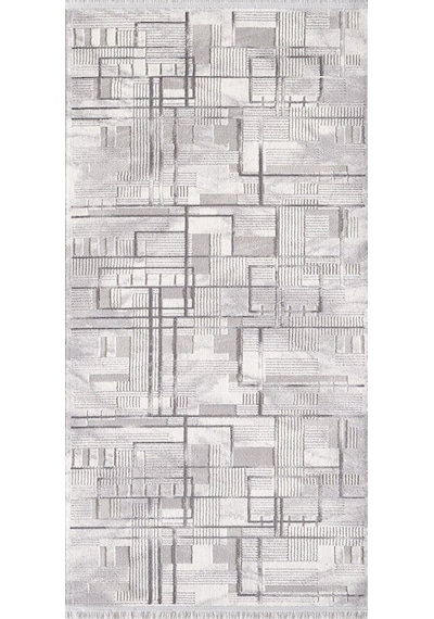 Artemis Samoa 02378c Gri Çizgili Modern Halı 160x230 Ölçü gri