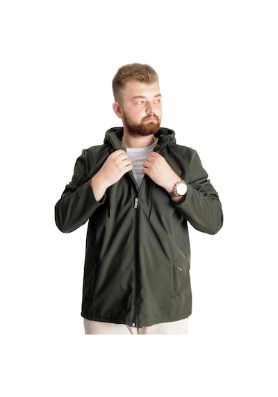 Mode Xl Büyük Beden Softshell Waterproff Kapüşonlu Mont 21235 Haki 001