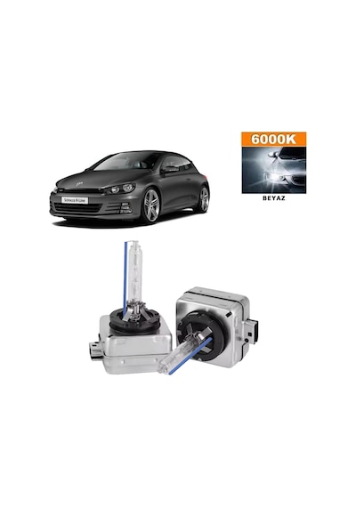 Volkswagen Scirocco 2015-2017 D3s / D3r 6000k Beyaz Hıd Xenon Ampul 2 Adet