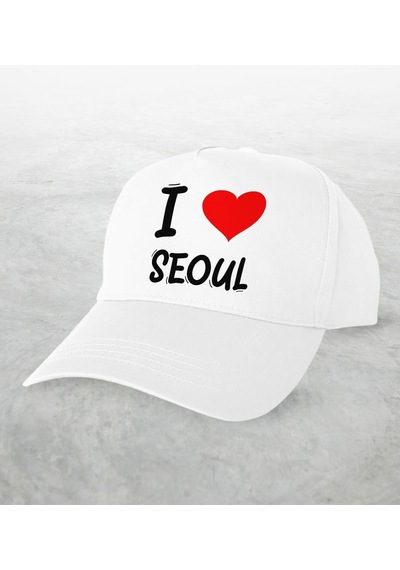Bk Kids BK Gift I Love Seoul Tasarımlı Beyaz Şapka - Model 1