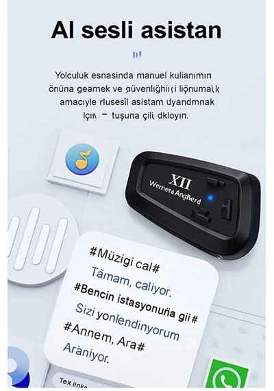 Y11 Bluetooth Kulaklık Mikrofonlu Motosiklet Kulaklığı İntercom B