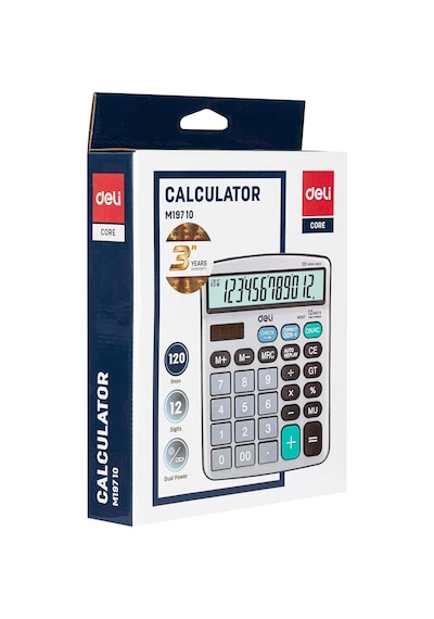 Hesap Makinesi Metal 12 Digit Gümüş Diğer