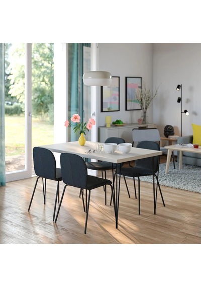 Ikea Gri Modern Yemek Masası - Yemek Sandalyesi Oturma Yeri