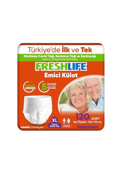 Freshlife 4'lü Emici Külot Xlarge 30x4 120 Adet XL