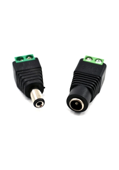 1 Takım 2,1mm Klemensli Dc Jak Erkek Dişi