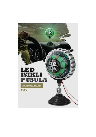 Pusula Nostalji Vantuzlu Büyük Işıklı