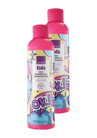 Avon Kids Ok 2'si 1 Arada Meyve Kokulu Şampuan Ve Saç Kremi 2 x 200 ML