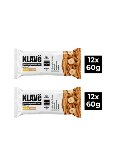 Yüksek Protein Bar Muzlu Ve Bademli - 60g X 24 Adet - 15g Protein, Vegan Ve Glutensiz - 926323343 Yüksek Protein Bar Muzlu Ve Bademli - 60g X 24 Adet - 15g Protein, Vegan Ve Glutensiz - 926323343