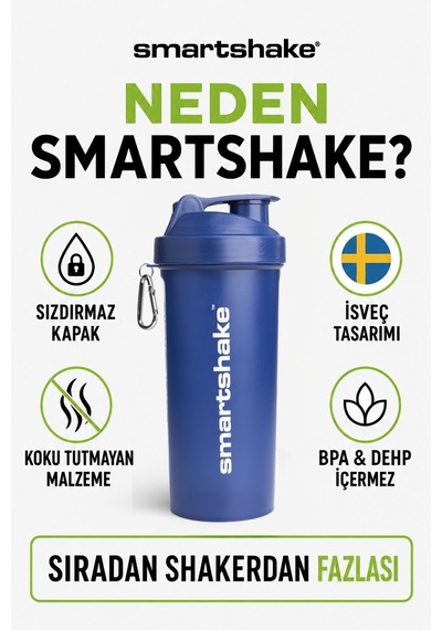 Smartshake Lite Serisi 1000 Ml Navy Mavi Protein Shaker