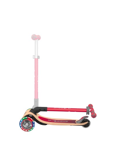 Globber Primo Wood Katlanabilir Işıklı Scooter - Kırmızı