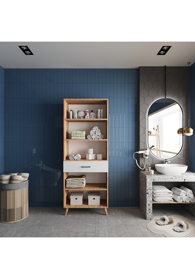 Mavera Çok Amaçlı Dolap Banyo Mutfak Kiler Dolabı Çam Beyaz Beyaz - Çam Mavera Çok Amaçlı Dolap Banyo Mutfak Kiler Dolabı Çam Beyaz Beyaz - Çam