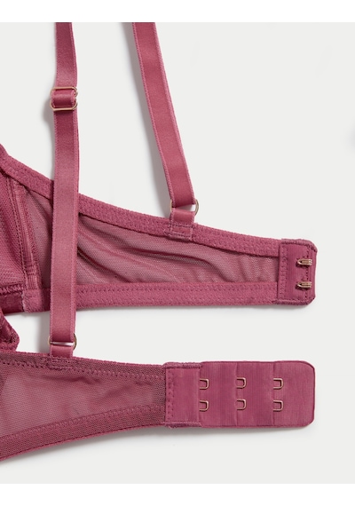 Marks & Spencer Nakışlı Plunge Sütyen T81006842 Pembe