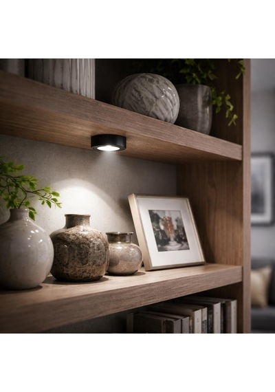 Sekatech 3w Led Sıva Üstü Mini Spot 220v 4000k Doğal Beyaz 6 Cm Mobil Raf & Dolap Aydınlatma Siyah
