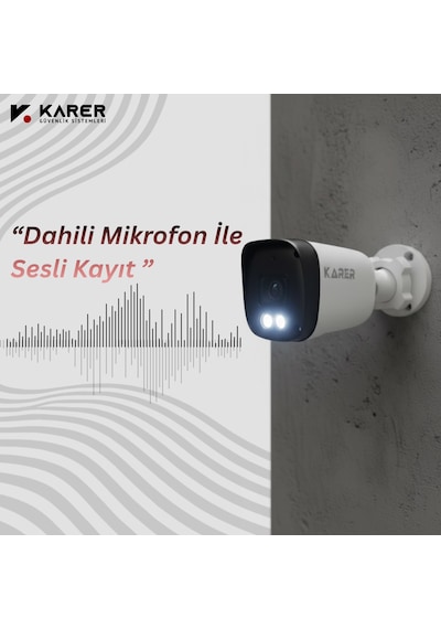 Exitcam-4'li Ahd Güvenlik Kamera Seti-gece Renkli- Su Geçirmez