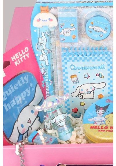 Özel Kutulu Sweet Bow Collection Lisanslı Cinnamoroll 18 Parça Kırtasiye Seti Uçlu Kalem,bloknot,roket Silgi Diğer