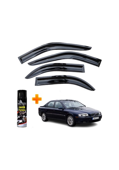 Volvo S80 Mügen Cam Rüzgarlığı 1999-2006 Arası 4 Lü Takım +500ml Lastik Parlatıcı