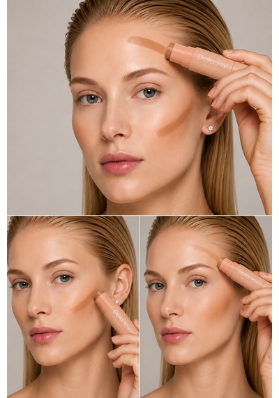 Multi Stick Bronzer & Kontür Angel Sculpt 01 Fırça Aplikatörlü Avocado Oil Shea Butter Hyalüronik Asit / Sculpt Joy Bronzer & Contour Kahverengi