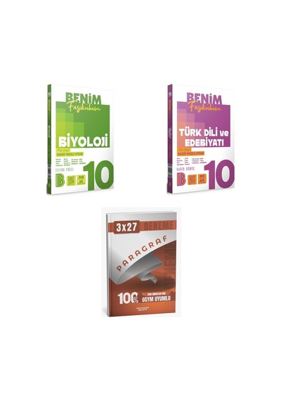 2027 Benim Hocam 10. Sınıf Benim Fasikülüm Biyoloji + Edebiyat Türk Dili Ve Edebiyatı Soru + Ankapade 3'lü Set