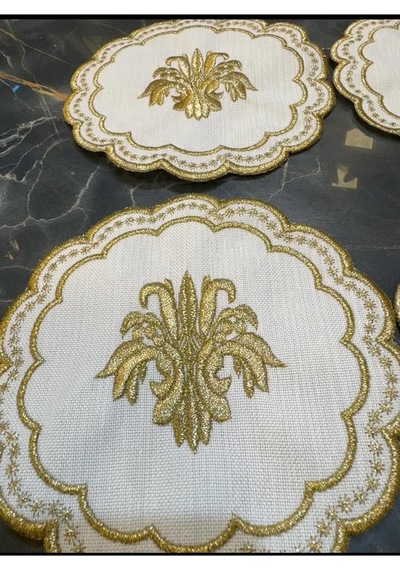 Glory Gold 6'lı Kokteyl Sunum Peçetesi Linen Keten Kumaş