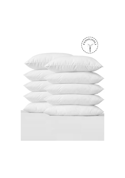 Vionel Home Pamuklu Beyaz İç Astar Fermuarlı Yastık Kılıfı 50 x 70 CM 10'lu