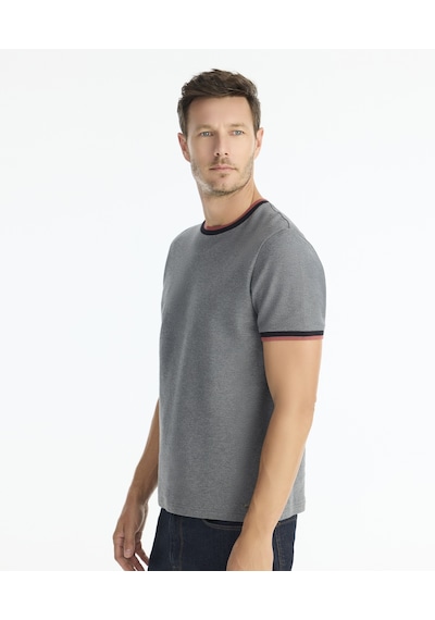 Yargıcı Regular Bisiklet Yaka Kısa Kol T-shirt 25kets9002x 005 Gri