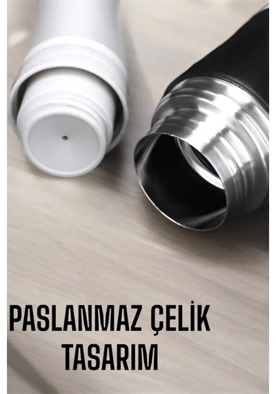 Şık Ve Dayanıklı 3 Bardaklı Termos Seti Uzun Süre Isı Koruma Özellikli Açık Lacivert