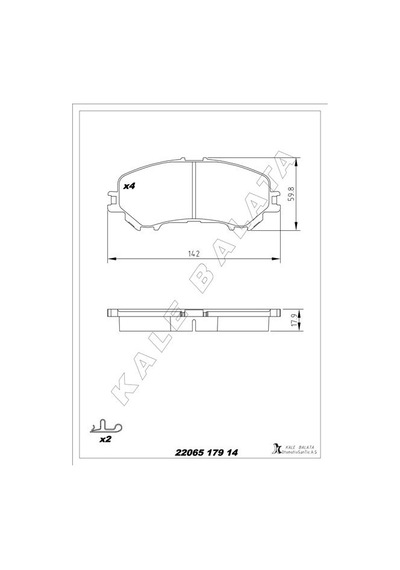 Kale-balata Ön Balata Renault Kadjar 15 Koleos Iı 15 Nıssan Qashqaı J11 13 X Traıl Iıı 14 22065-a01-00-kd11 410604ea0a D10604ca0a 410601596r