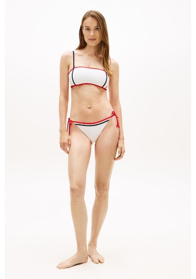 Tommy Hilfiger Kadın İp Yan Bağlama Ekru Bikini Altı-13348 Ekru