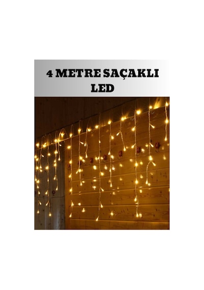 4 Metre Şelale Led Işık Perdesi Dekoratif - Karbul2805-5921 Renkli Renkli