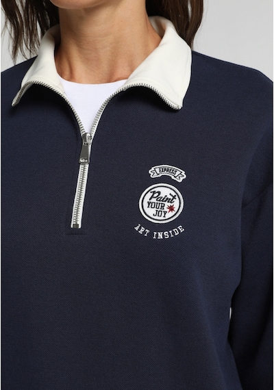 Colin's Colins Regular Fit Polo Yaka Nakışlı Kadın Lacivert Sweatshirt Cl1081688 Q1.v2 Nav